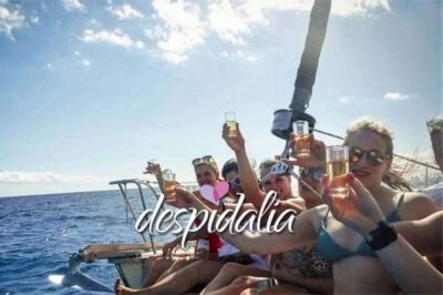 Escursione privata esclusiva in catamarano a Barcellona per addio al nubilato o celibato