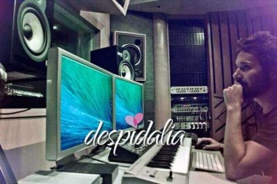 Registrazione di canzone in uno studio musicale